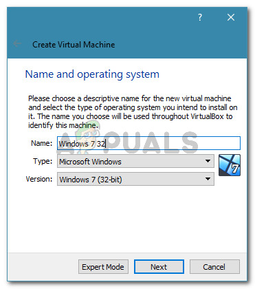 Creating a new virtual machine