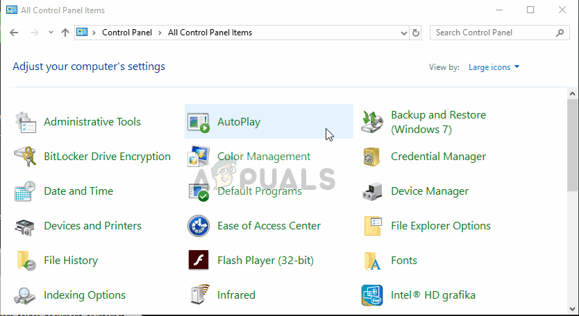 Disabling the problematic option