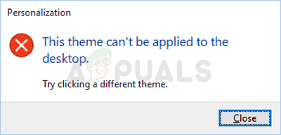 save a theme windows error