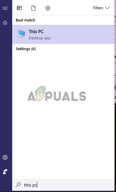 search for this pc and open it