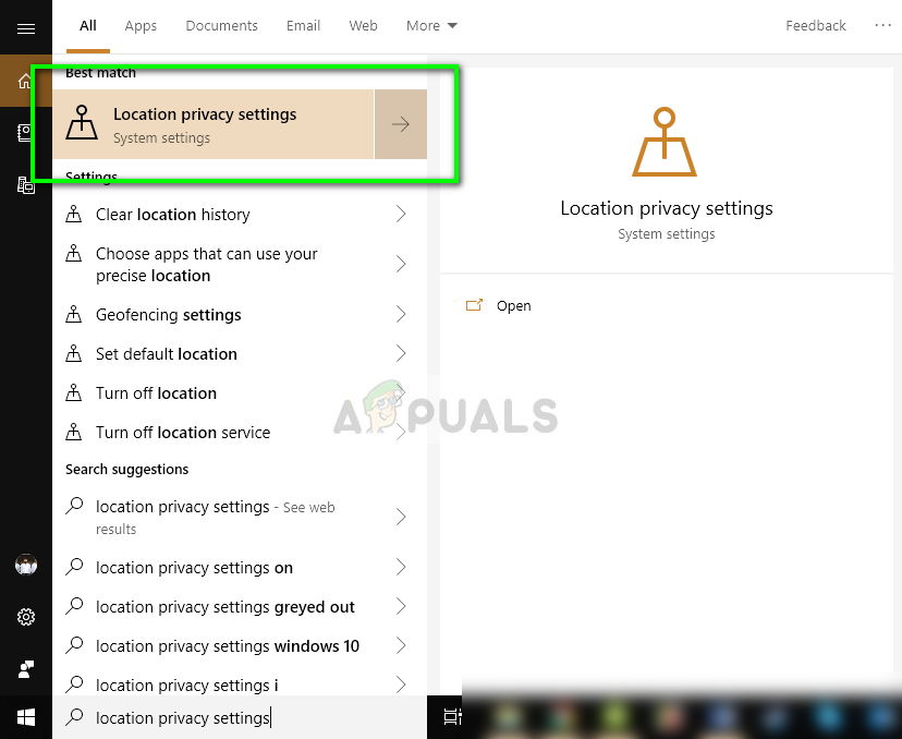 Location privacy settings
