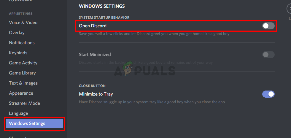 Turn off Discord Auto-start