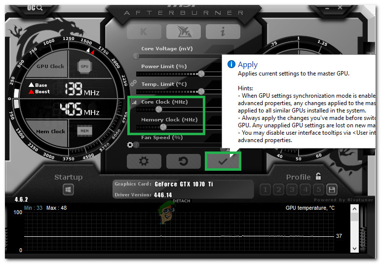 Underclocking the Card