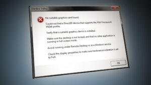 Stardew Valley No Suitable Graphics Card Found