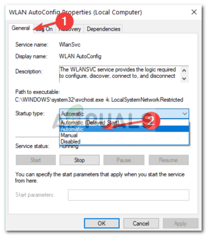 Starting WLAN Autoconfig Service