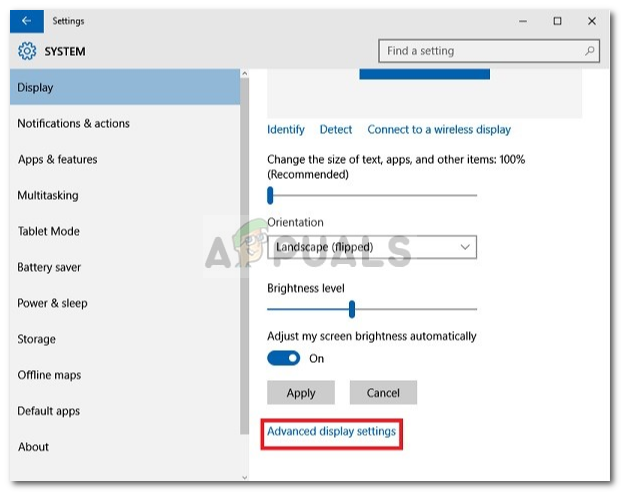 Display Settings - Windows 10