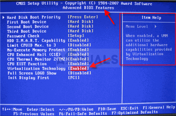 CPU Virtualization in BIOS