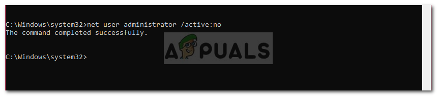 deactivate administrator account