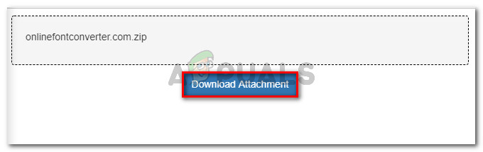 Downloading attachment