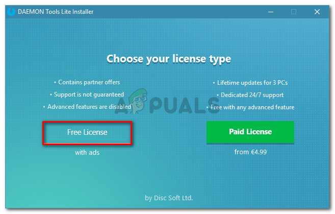 Installing Daemon tools FREE