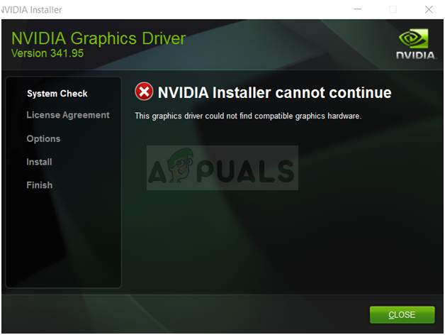 when is a computer not compatible with nvidia web driver