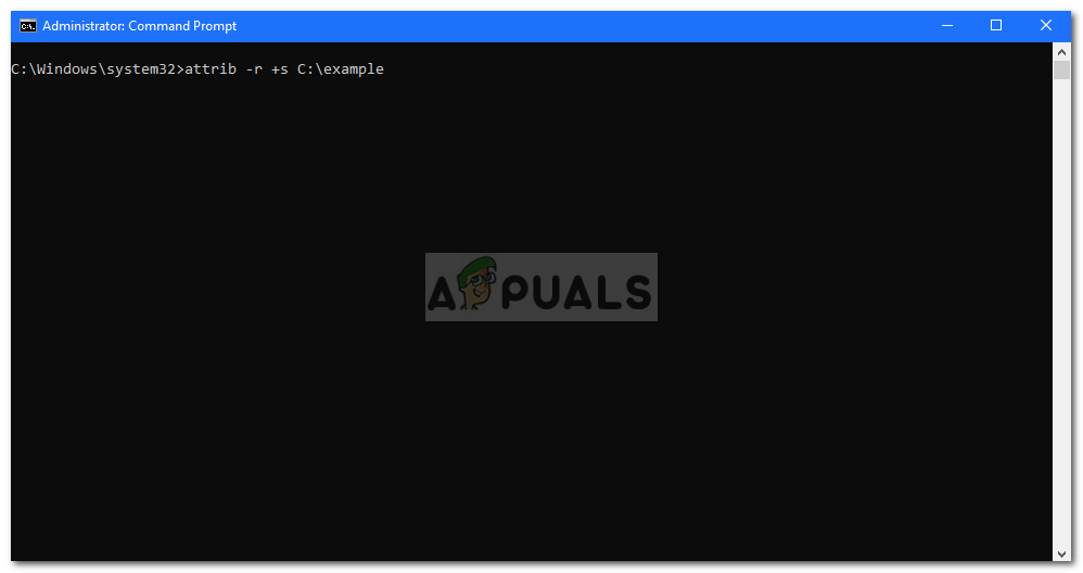 Enter the command to remove Read-only Attribute