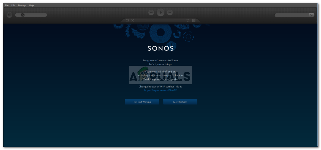 Arab fængelsflugt Gymnastik Fix: Sonos not Connecting