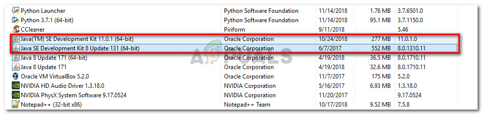 Uninstalling Java Development Kit