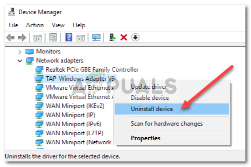Uninstalling Network Driver