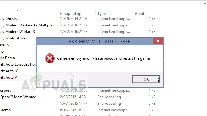 out of memory at line 1 windows 10