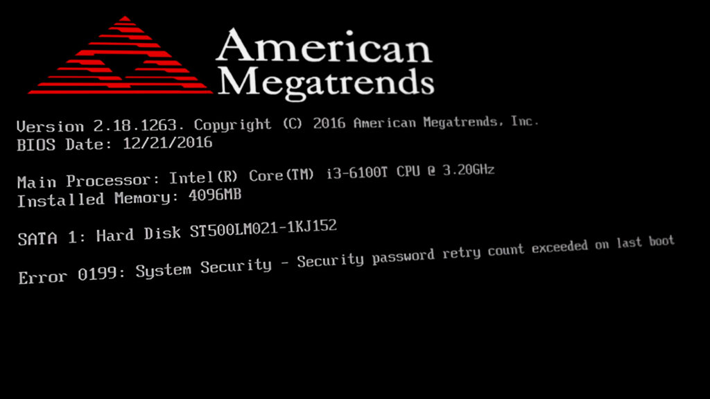 Security Password Retry Count Exceeded (Error 0199)