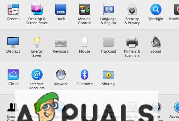 System Preferences on Macc