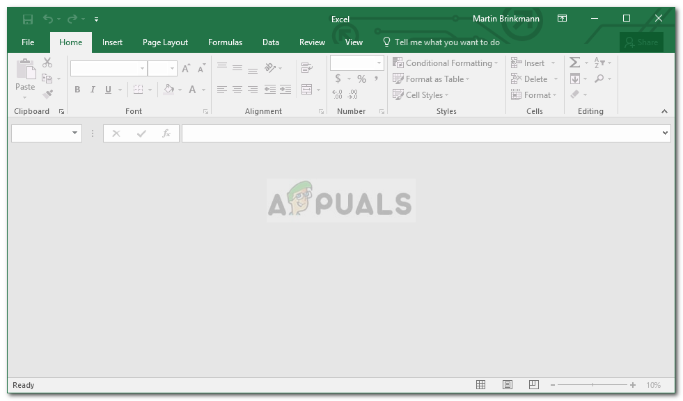 Fix Microsoft Excel 2016 Opens Blank On Windows 10 Appuals 