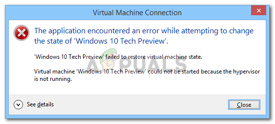 hypervisor is not running windows 10