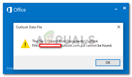 outlook ost file location not available