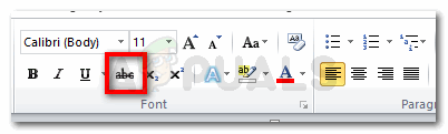 word strikethrough shortcut mac