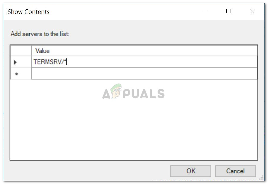 Adding Server to the List Picture