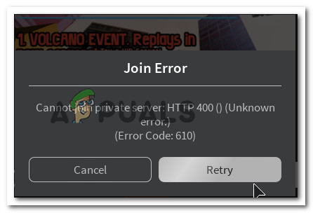 Fix Roblox Error Code 610 Appuals Com