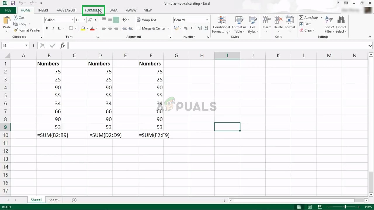 Fix: Excel Formulas Not Updating - Appuals.com