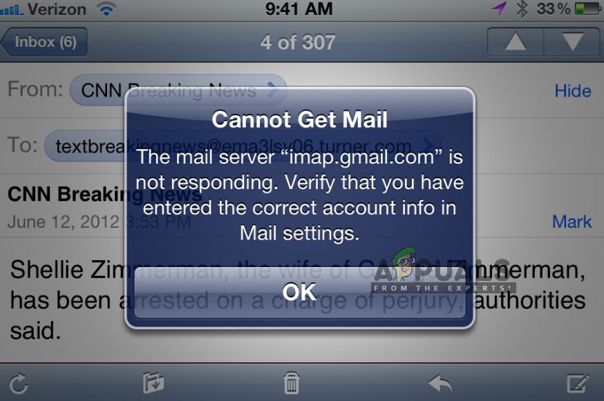 Fix Imap Gmail Com Is Not Responding On Iphone Ipad Appuals Com