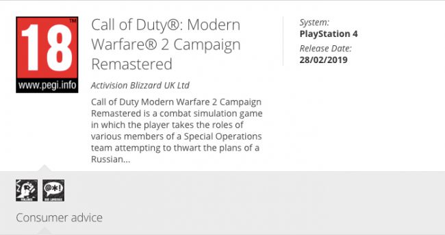 Call of Duty: Modern Warfare 2 Remastered
