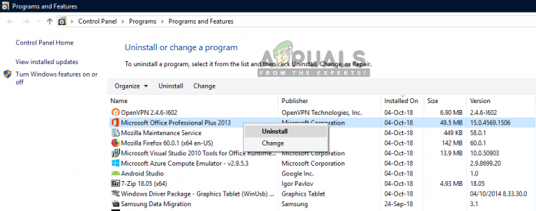 Fix: Microsoft Office Encountered an Error during Setup