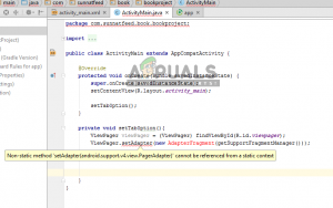 Fix: Non Static Method Cannot be Referenced from a Static Context