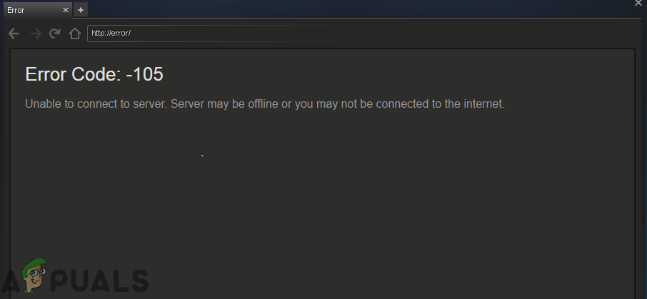 Fix: Steam Error Code -105 'unable to connect to server' - Appual...