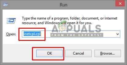Opening Internet properties through Run