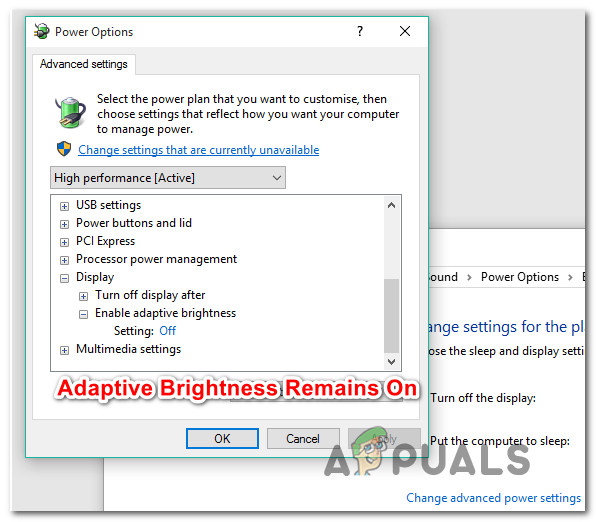 intel graphics and media control panel adaptive brightness