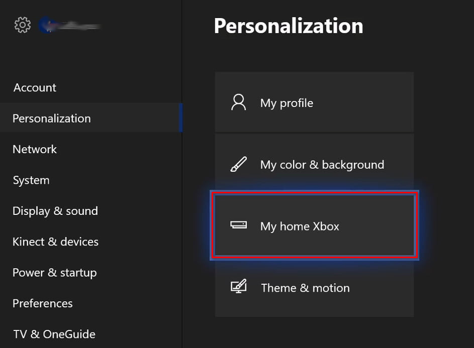 Accessing the Home Xbox Menu