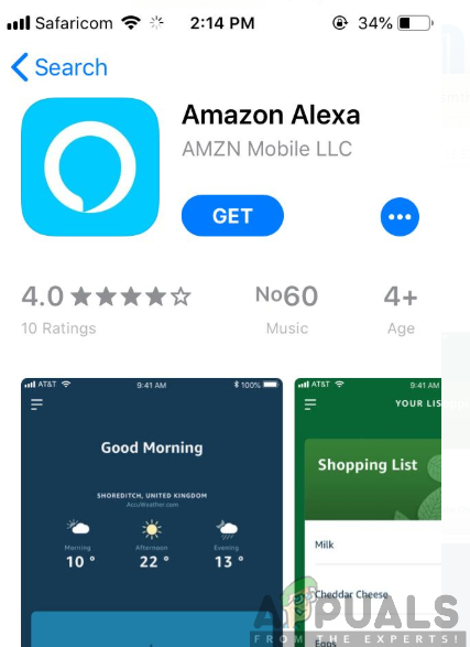 Amazon Alexa app