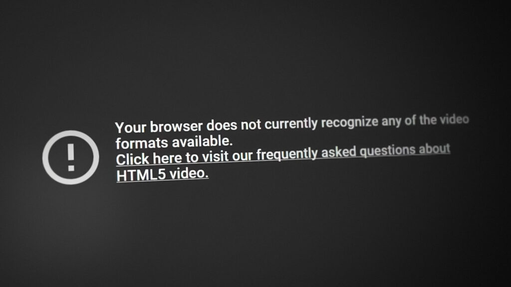 Your Browser does not Currently Recognize