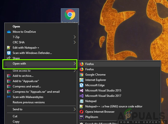 Opening Website through another browser