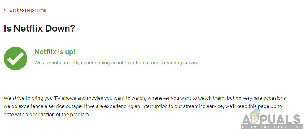Checking Netflix Server Status