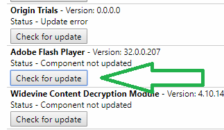 chrome update flash player manually