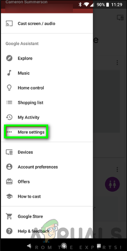 Performing additional settings