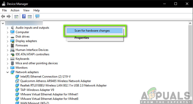 Scanning for Hardware Changes