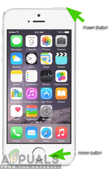 Pressing and Holding the Home and Power Button