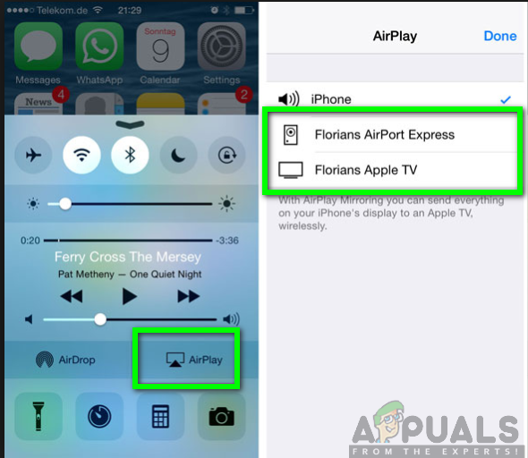 Connecting iPhone to Apple TV using Airplay