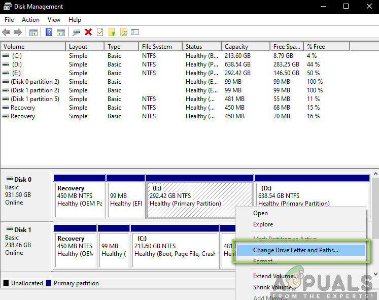 Changing Drive Letter and Paths