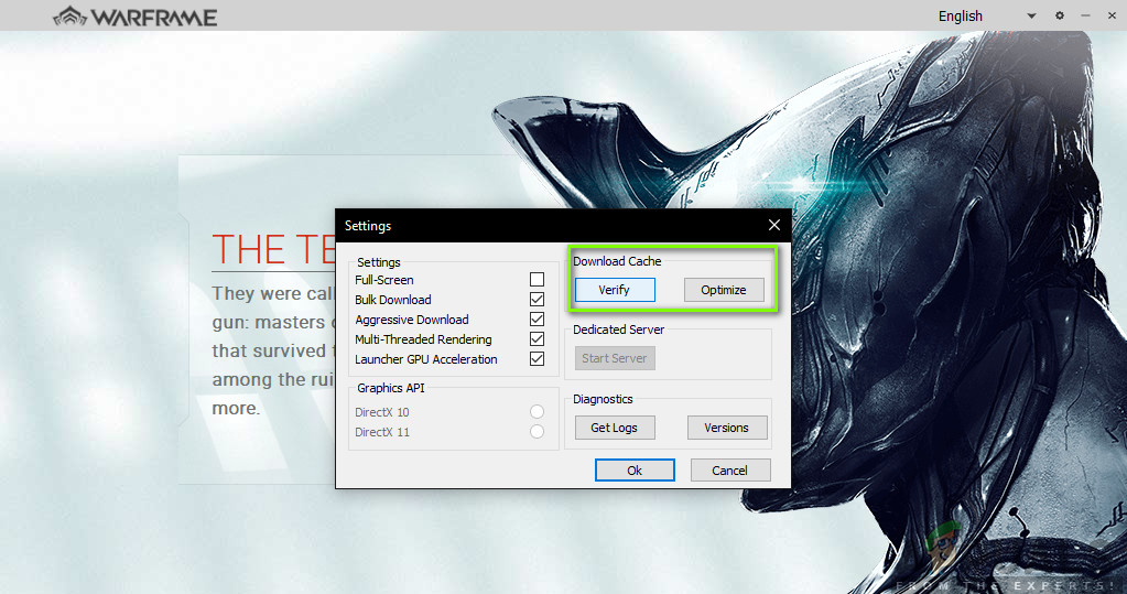 Verifying Game and Cache Files - Warframe