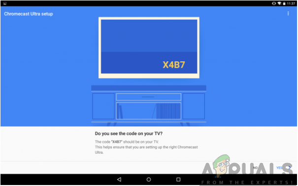 Confirming the code on your screen and phone
