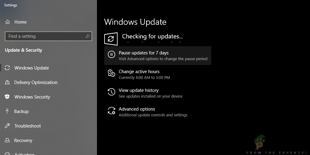 Checking for Updates - Windows